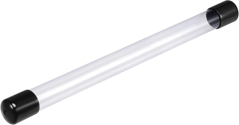 MECCANIXITY Clear Storage Tube 23x25mm Small Plastic Round Tubing with Caps Rigid Bottle Container 300mm/12 Inch for Item Stored - Image 1